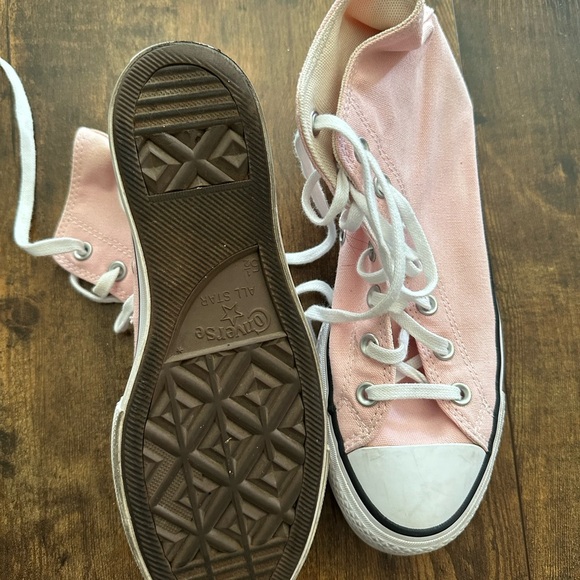 Converse High-Top Sneakers in Pink and White - Picture 1 of 1